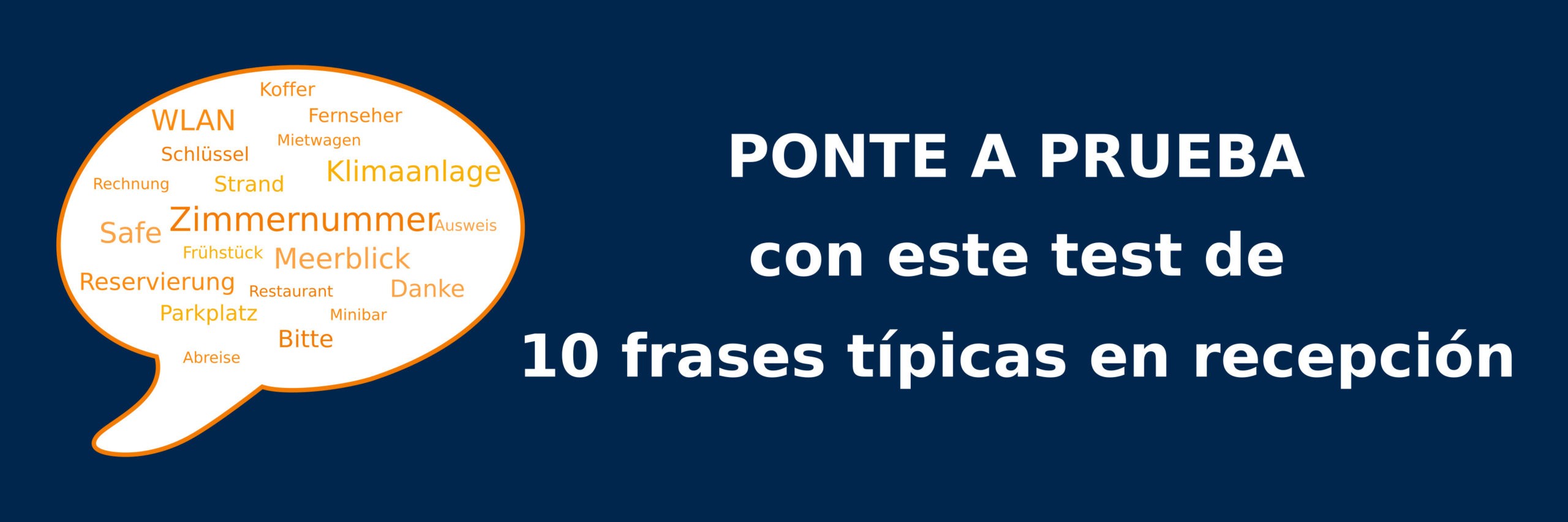 Test de alemán con 10 frases típicas en recepción de hotel